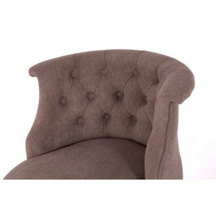 Кресло Бархат (эмаль белая / RS 08 серо-коричневый)