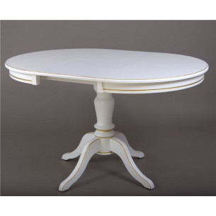 Стол "Эгина-2" (Белый/патина золото)