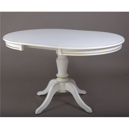 Стол "Эгина-2" (Белый/патина золото)