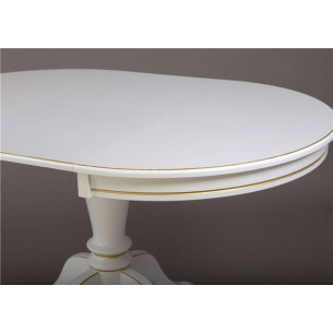 Стол "Эгина-2" (Белый/патина золото)