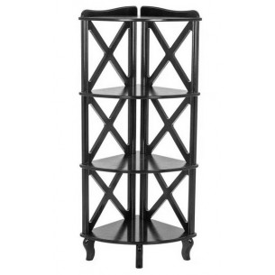 Этажерка-стеллаж угловая "Джульетта"-3 (венге) Вис