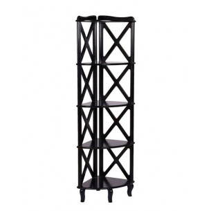 Этажерка-стеллаж угловая "Джульетта"-4 (венге) Вис