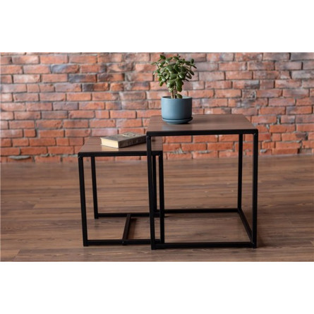 Стол журнальный "Терса" комплект (ясень шимо темный)