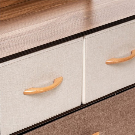 Комод Локи 4 ящика (каркас Коричневый/Бежевый/Светло-коричневый, Темно-коричневый)