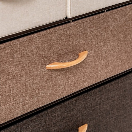 Комод Локи 4 ящика (каркас Коричневый/Бежевый/Светло-коричневый, Темно-коричневый)