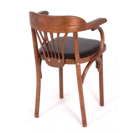 Стул Венский мягкий (средний тон, кожзам коричневый)