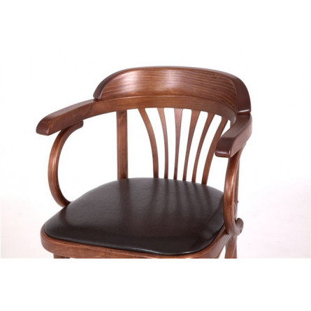 Стул Венский мягкий (средний тон, кожзам коричневый)