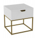 Тумбочка прикроватная "Дрим" (Ясень браш белый/Золото 7097283101) Тумбочка прикроватная "Дрим" (Ясень браш белый/Золото 7097283101)