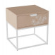 Тумбочка прикроватная "Дрим" (Пудра/Белый 7097283102) Тумбочка прикроватная "Дрим" (Пудра/Белый 7097283102)
