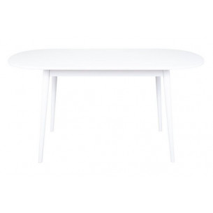 Стол овальный Алиса-1200  (белый/белый) раздвижной