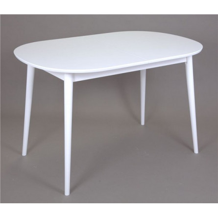 Стол овальный Алиса-1200 (белый/белый) раздвижной