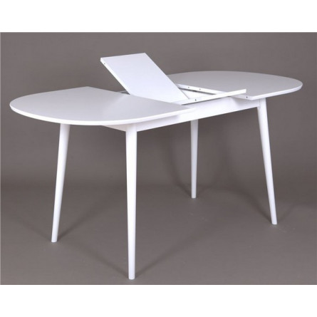 Стол овальный Алиса-1200 (белый/белый) раздвижной