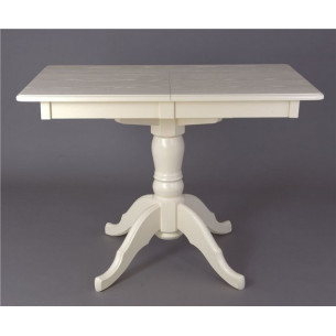 Стол на одной ноге Альт-110 раздвижной (Слоновая кость/массив березы