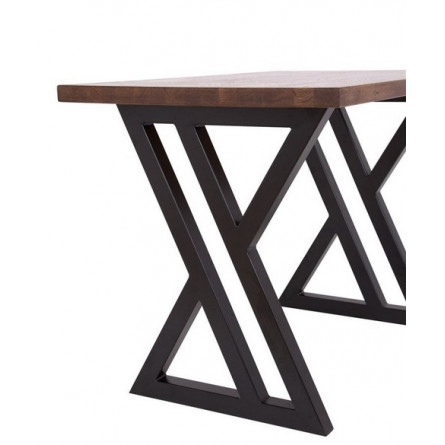 Стол обеденый Энди 120 Loft (120х70/Дуб/каркас чёрный)