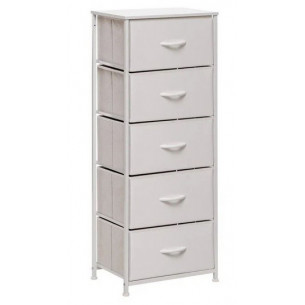 Комод "Линкс" 5 ящиков (каркас Белый / ящики Белый)