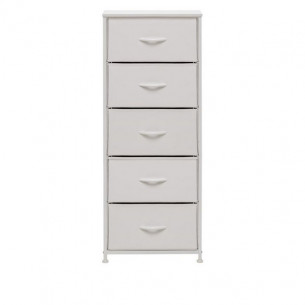 Комод "Линкс" 5 ящиков (каркас Белый / ящики Белый)