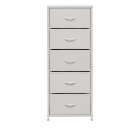 Комод "Линкс" 5 ящиков (каркас Белый / ящики Белый)