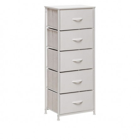 Комод "Линкс" 5 ящиков (каркас Белый / ящики Белый)