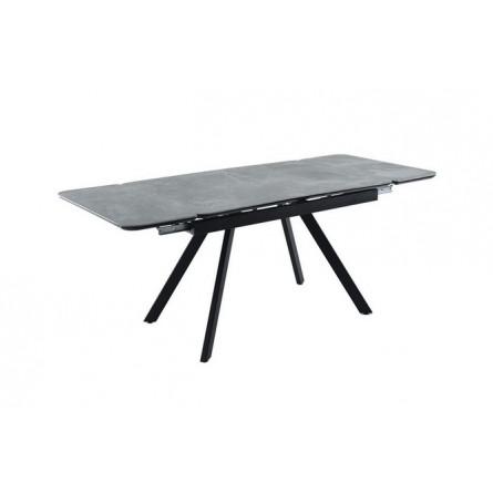 Стол "Леон" (1200*(184)*80 / керамика 1 кат. Bayona grey / каркас Черный матовый)