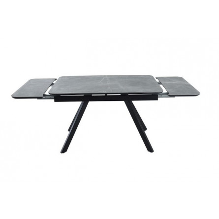 Стол "Леон" (1200*(184)*80 / керамика 1 кат. Bayona grey / каркас Черный матовый)