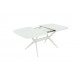 Стол раздвижной "Оскар 2М" Glass (140 (40)90 / Цвет дерева: Тон 9 эмаль Белая / стекло Белое RAL 9003) Стол раздвижной "Оскар 2М" Glass (140 (40)90 / Цвет дерева: Тон 9 эмаль Белая / стекло Белое RAL 9003)