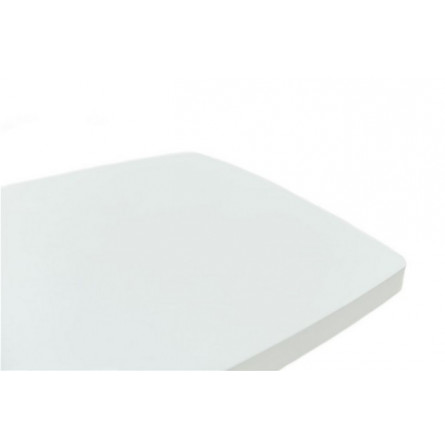 Стол раздвижной "Оскар 2М" Glass (140 (40)90 / Цвет дерева: Тон 9 эмаль Белая / стекло Белое RAL 9003)