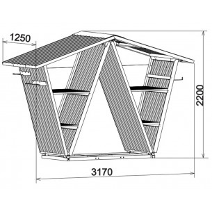 Дровница Садовый Органайзер ( темно-зеленый)