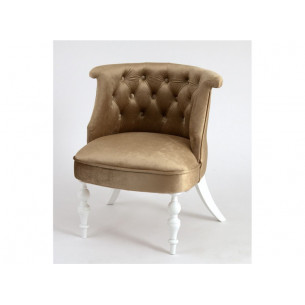 Кресло Бархат (эмаль белая / 5 - золото)