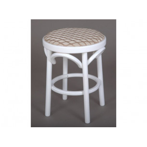 Табурет Венский мягкий (белая эмаль, ткань)