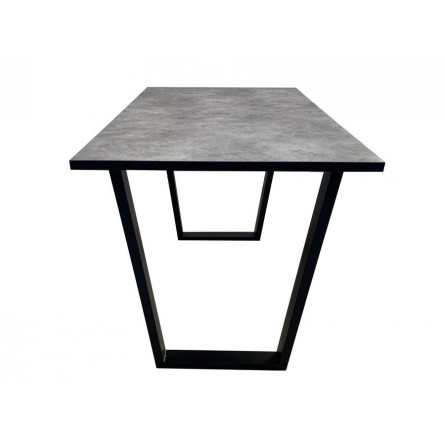 Стол Саен 8, Черный/Бетон