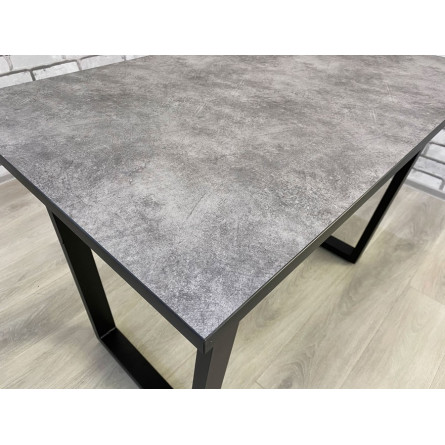Стол Саен 8, Черный/Бетон