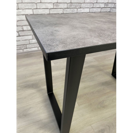 Стол Саен 8, Черный/Бетон