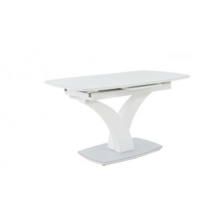 Стол Нотр Дам, ПМ, МДФ, Стекло, Белый, Вставка 400