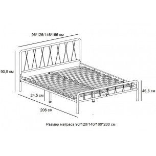 Кровать КМД 18 КЛЭР 160черный