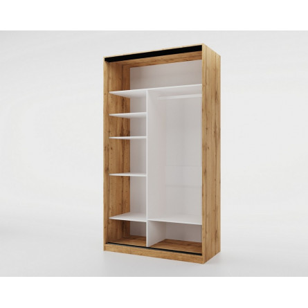 Шкаф-купе SLIM,125*60, Дуб вотан, Темно-серый