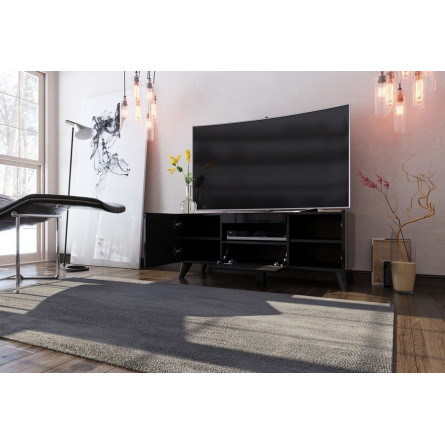 Тумба ТВ Бруклин, 1200 черный глянец