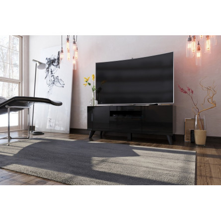 Тумба ТВ Бруклин, 1200 черный глянец