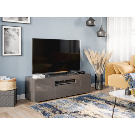 Тумба ТВ Бруклин, 1200 Оникс серый глянец