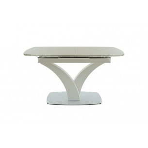Стол Нотр Дам MODERNE стекло OPTIWHITE 1400(1800)*850, Капучино