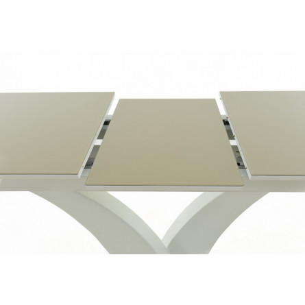 Стол Нотр Дам MODERNE стекло OPTIWHITE 1400(1800)*850, Капучино