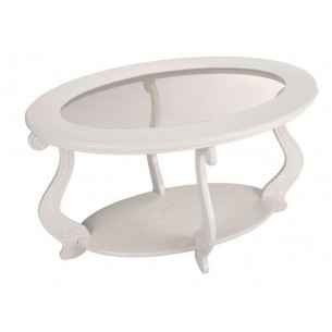 Стол журнальный "Виват С" (молочный дуб) Вис