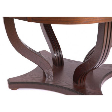 Стол круглый "Милорд-120" (Милорд-120 стол круглый (120х170/ темный орех/патина темная)