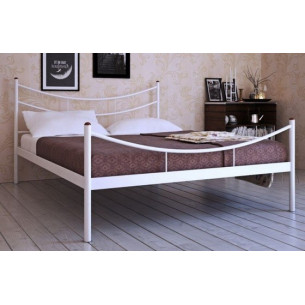 Кровать двуспальная "Luna" (180х200/металлическое основание) Белый