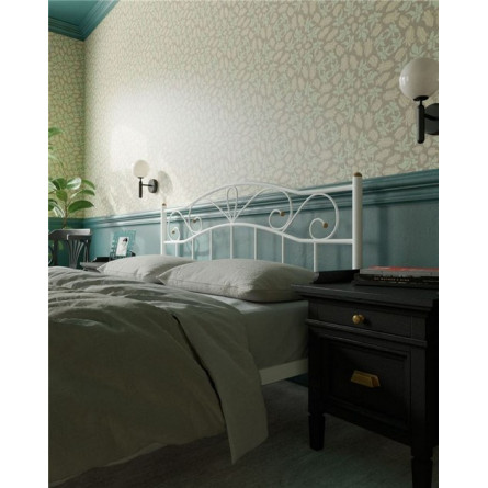 Кровать "Глэдис" без изножья (180х200/ноги металл/цвет Белый)