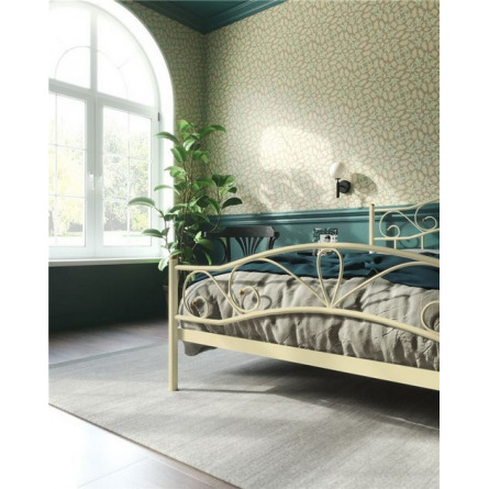 Кровать с изножьем "Глэдис" (180х200/ноги металл/цвет Бежевый)