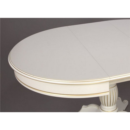 Стол Венеция-1 Лайт 1000(1360), слоновая кость с золотой патиной