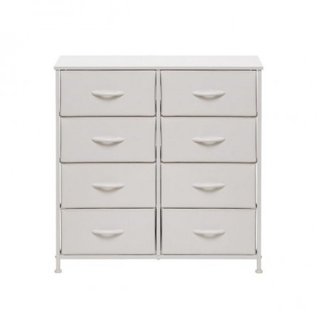 Комод "Линкс" 8 ящиков (каркас Белый / ящики Белый)