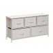 Комод "Линкс" широкий (5 ящ) (каркас Белый / ящики Белый)