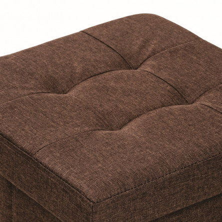 Пуф Leset Плуто складной с крышкой, лен Коричневый
