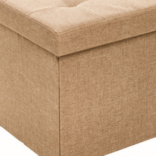 Пуф Leset Плуто складной с крышкой, лен Бежевый